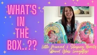 Disney UNBOXING! Stained Glass The Little Mermaid and Sleeping Beauty Loungefly mini backpacks!