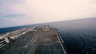 USS Eisenhower (CVN-69) Conducts High Speed Turns