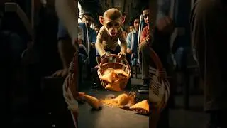 &ldquo;Train Mein Samosa Bechta Bandar 😢💔&rdquo;#monkey #babymonkey