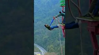 bungy jump in Rishikesh #trending #short #adventure #bungeejumping