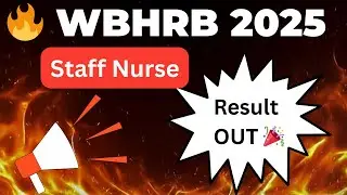 WBHRB Staff Nurse Result 2026 out | WBHRB Exam Result 2026 | WBHRB Official Result 2026 | WBHRB