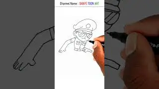 Little singham cartoon drawing - #shorts #drawing #cartoon #india #littlesingham #shapetoonart