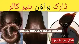 Dark Brown Hair Color at Home | Natural Deep Chocolate Shade | White Hair to Brown Permanently