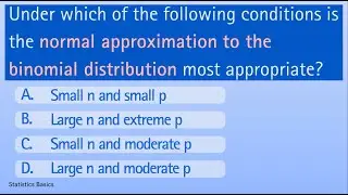 Binomial distribution | Quiz 4: Normal Approximation to the Binomial Distribution