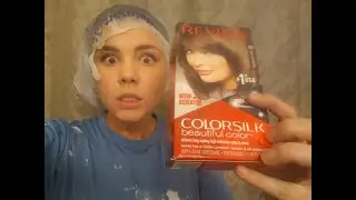 DYING MY HAIR FOR THE FIRST TIME EVER! BLONDE TO BRUNETTE!  Colorsilk Revlon Light Ash Brown Box Dye