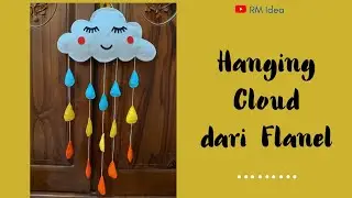 Hanging Cloud Flannel | Cara Membuat Hanging Cloud tanpa dijahit | Wall Decor