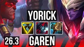 YORICK vs GAREN (TOP) | EUW Diamond | 26.3