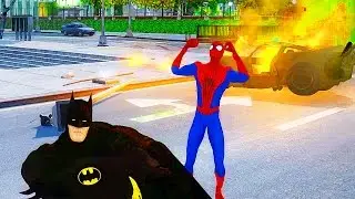 Spider Man rolls Elsa Cold Heart on a motorcycle! Racing on machines! Cartoons for children!