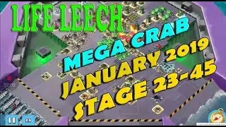 BOOM BEACH || MEGA CRAB JAN 2019 || STAGE 23-45 || #BoomBeachNani