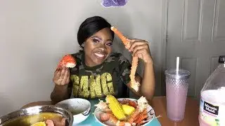 Seafood Boil Mukbang | King Crab, Shrimp & Lobster Tail