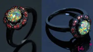 Sunflower Fire Opal Ring