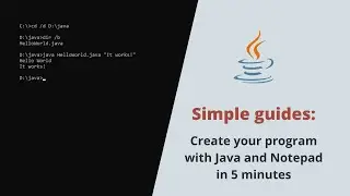 Create your first Hello World Java program in Notepad on Windows | Simple guide