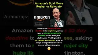 Amazon Gives Employees 30 Days to Relocate or Resign #shortsfeed #shorts