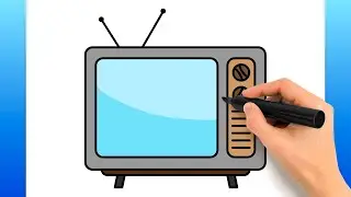 How To Draw A Retro TV (Easy Drawing Tutorial)