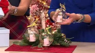 Set of 3 Candle Impressions Glass Ornaments w/ Flameless Votives & Boxes with Dan Wheeler