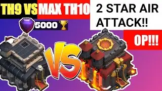 Th9 vs Th10 (max) 2 star attack strategy | Th9 legend attacks | clash of clans | COC