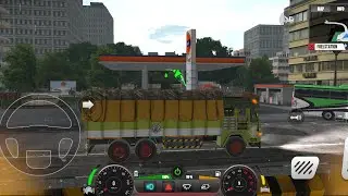 12 Wheeler Stones Transport Truck Driving In Offroad | Bharat Benz Truck Mod For Bussid Game