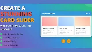Build a Responsive Testimonial Slider | HTML & CSS Tutorial