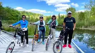 Lower Don River Trail Biking, Evergreen Brick Works, Toronto, Ontario. 告别2023夏季 Lower Don 骑行！