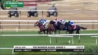 Sweet Melania win The Wonder Again Stakes 2020 at Belmont Park June 20,20 race 6