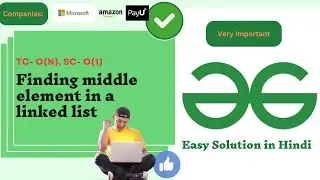 Finding middle element in a linked list| GeeksForGeeks| Problem of the Day | Java| Easy Solution