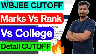 WBJEE Marks Vs Rank | WBJEE CUTOFF 🔥| Top Colleges Under WBJEE | 0-70k Full Analysis | WBJEE 2023