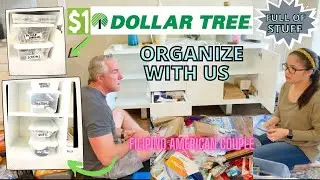 DOLLAR TREE STORAGE ORGANIZATION| ORGANIZE OUR MISCELLANEOUS CABINET WITH US| DECLUTTER RANDOM STUFF