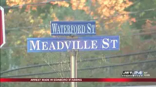 25-year-old arrested for reportedly stabbing an Edinboro University student in the head over the wee
