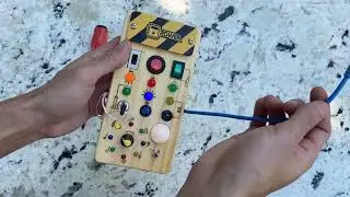 Wooden Montessori Sensory Training Toy with LED Lights | Early Learning Busy Board for Toddlers