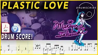 Plastic Love - Mariya Takeuchi | DRUM SCORE Sheet Music | #284 DRUMSCRIBE