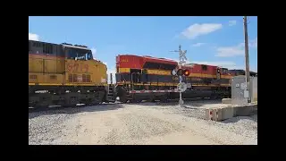 🔥😳🔥 (High-Def!) BNSF Power Transfer meets Union Pacific Intermodal! 😎