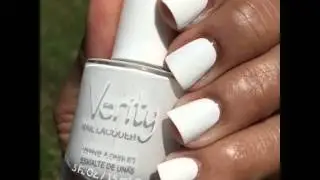 Verity nail polish in The color Snow.