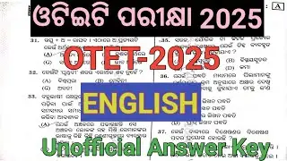 OTET(PAPER-2)English/UNOFFICIAL ANSWER KEY/17.12.2025....