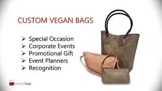 Custom Vegan Tote Bags - Embroidered, Monogram, Logo