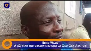 Meet 62-Year-Old Graduate Butcher Who Works At Lagos Abattoir