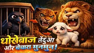 धोखेबाज तेंदुआ और बेचारा मुनमुन🐐।Hindi kahani।Neeti katha। Moral story।