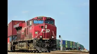 🚂 Heavy Canadian Freight Train Climbing a Steep Grade#trainsounds #canadiantrains #heavyloader