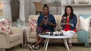 Clarks Leather Double Adjust Slide Sandals - Leisa Lacole on QVC