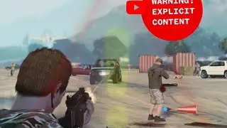 Gun Fight Between Airfield Security in GTA5 online 