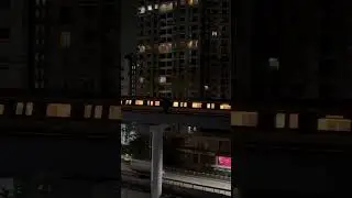 Thane Metro Night View #thane #thanemetro #thaneproperty #metro #railway #trains #shorts