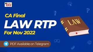 CA Final | Law RTP Solution for Nov 2022 Attempt | VSI Jaipur