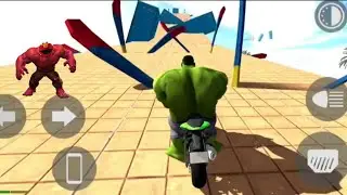red hulk challenge green hulk, indian bikes driving video