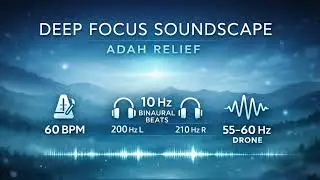 ADHD Relief Soundscape for Deep Focus & Concentration | NO copyright Calm Background Audio for work