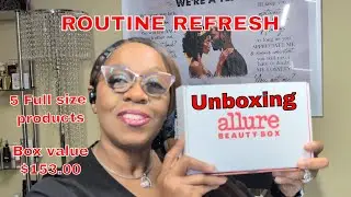 ALLURE BEAUTY BOX Unboxing January 5 full-size items #seasonedbeautiesunbox  #allurebeautybox 
