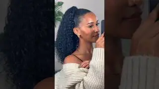Elongated curly ponytail 🖤  #curlyponytail #curlyhairstyles #elongatedponytail