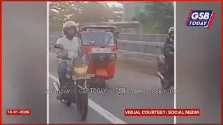 🚨 Motorcyclist Arrested After Attacking Vehicles in Battaramulla | Viral Video Shocks Sri Lanka 🏍️🇱🇰