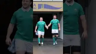 Soon to be Ireland's most capped player Cian Healy and captain Caelan Doris lead out captain's run