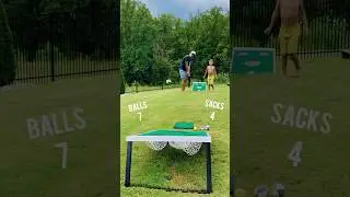 Father and Son Round of Chippo Balls VS Sacks #golf #toss #golfshorts #shorts #fatherandson #chippo