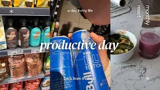 PRODUCTIVE DAY IN MY LIFE-🧘🏾&zwj;♀️(monthly reset,cooking,trying not to doom scroll)😕💗