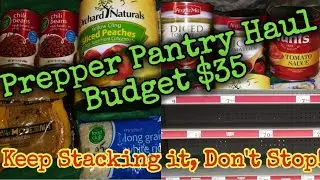 Prepper Pantry Budget $35 Haul/Bare Shelves and Massive Inflation/Keep Stacking it, Don't Stop!!!
